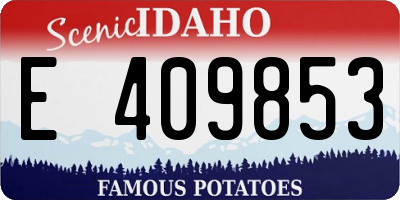 ID license plate E409853