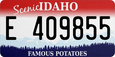ID license plate E409855