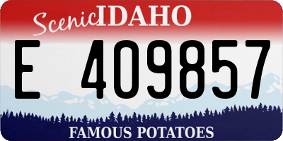 ID license plate E409857