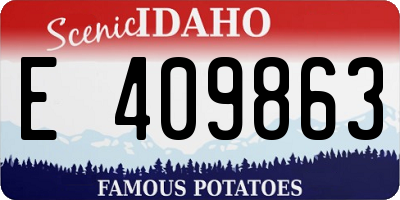 ID license plate E409863