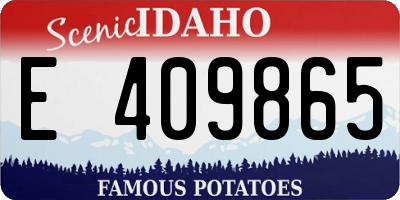 ID license plate E409865