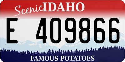ID license plate E409866