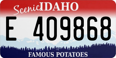 ID license plate E409868