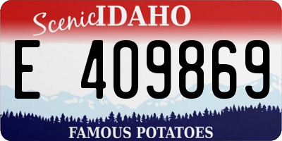 ID license plate E409869