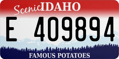 ID license plate E409894