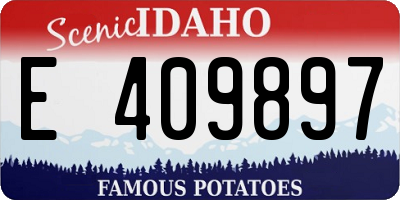 ID license plate E409897
