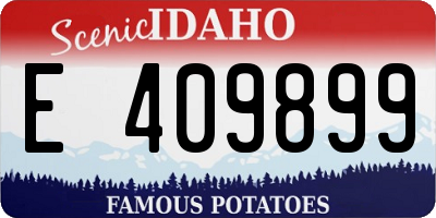 ID license plate E409899