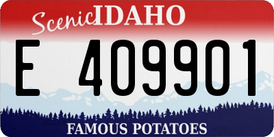 ID license plate E409901