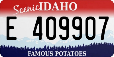 ID license plate E409907