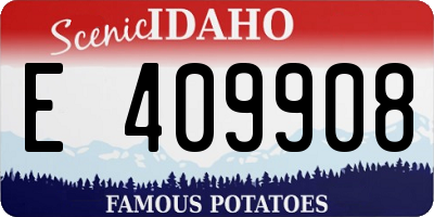 ID license plate E409908