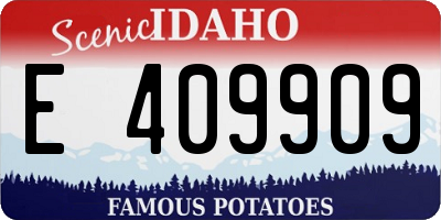 ID license plate E409909