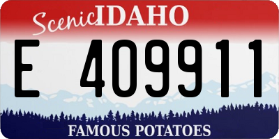 ID license plate E409911
