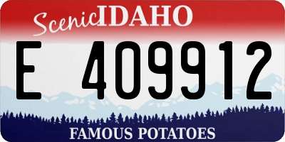 ID license plate E409912