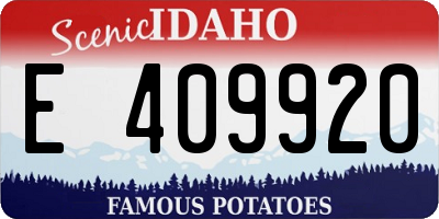 ID license plate E409920