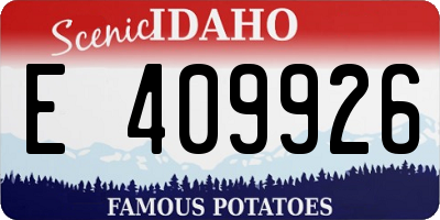 ID license plate E409926