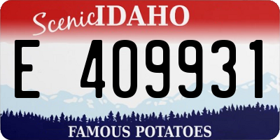 ID license plate E409931