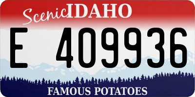 ID license plate E409936