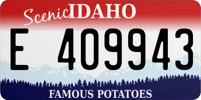 ID license plate E409943