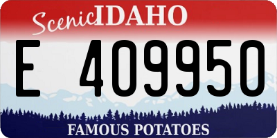 ID license plate E409950