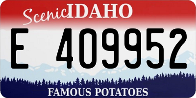ID license plate E409952