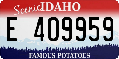 ID license plate E409959