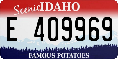 ID license plate E409969