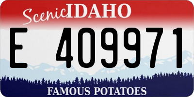 ID license plate E409971