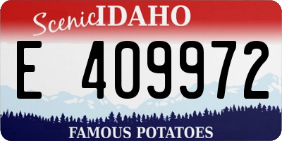 ID license plate E409972
