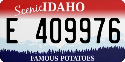 ID license plate E409976