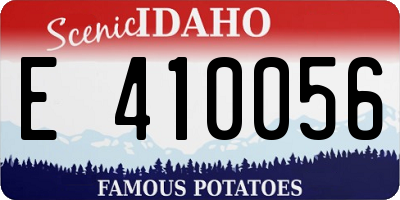 ID license plate E410056