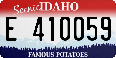 ID license plate E410059