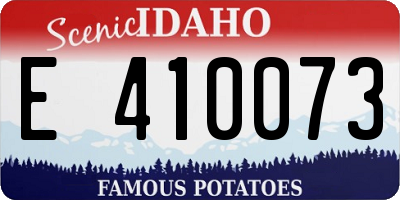 ID license plate E410073