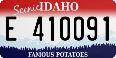 ID license plate E410091