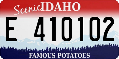ID license plate E410102