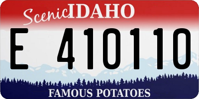 ID license plate E410110