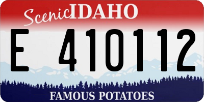 ID license plate E410112