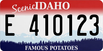 ID license plate E410123