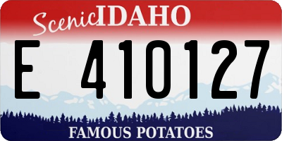 ID license plate E410127