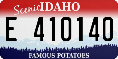 ID license plate E410140