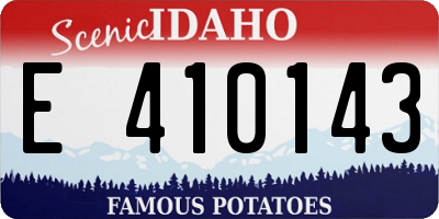 ID license plate E410143