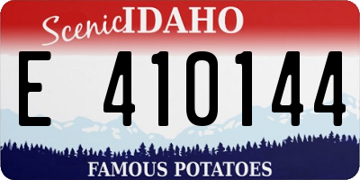 ID license plate E410144
