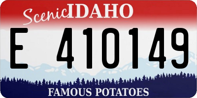 ID license plate E410149