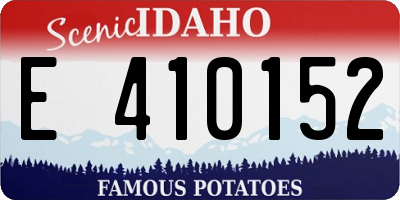ID license plate E410152