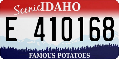ID license plate E410168