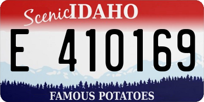 ID license plate E410169