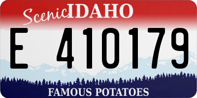 ID license plate E410179