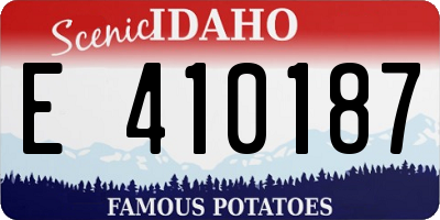 ID license plate E410187