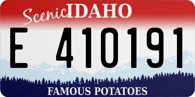 ID license plate E410191