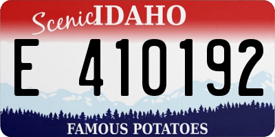 ID license plate E410192
