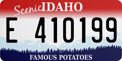 ID license plate E410199